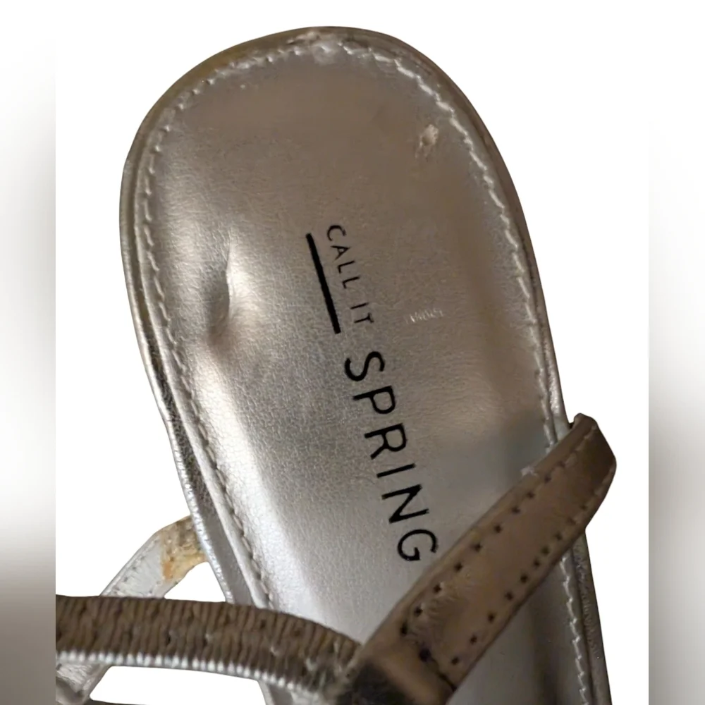 Silver Strappy Sandals
